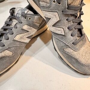 New Balance Classic WL696NTA Grey Suede Tweed‎ Lace Up Sneakers Women's Size 9